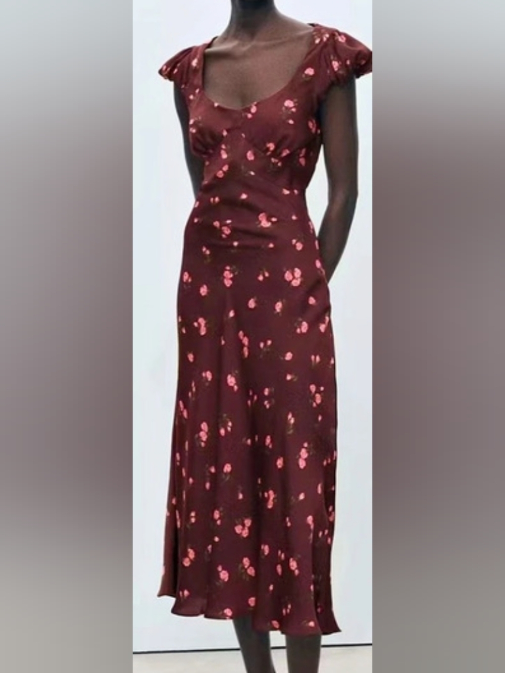 New Mango Floral Midi Dress